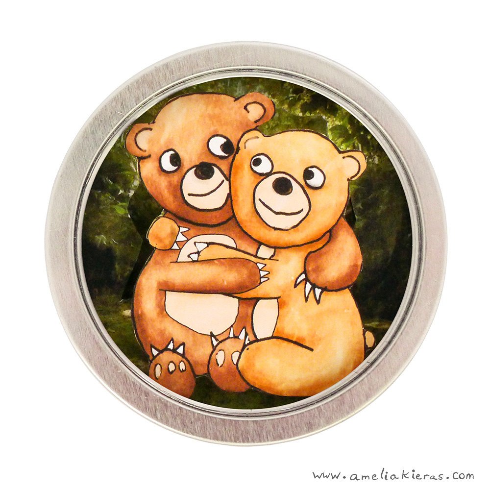 Bear Hug Mini Shadow Box Magnet – Amelia Kieras