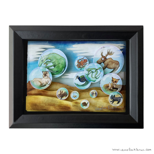 Bubble Journey - Limited Edition Shadow Box Wall Art