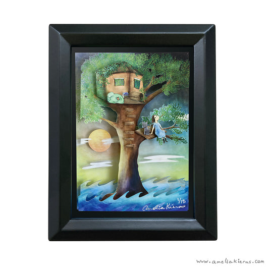 Treehouse Apocalypse - Limited Edition Shadow Box Wall Art