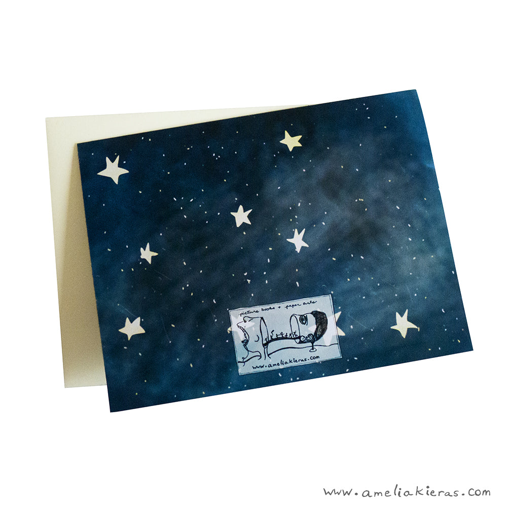 Space Fox Pop Up Birthday Card Back